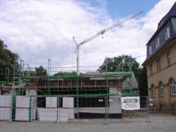 Blick vom Marktplatz auf die neue Schule, 08.08.2012